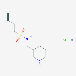 molecular formula C10H21ClN2O2S B6660918 N-(piperidin-3-ylmethyl)but-3-ene-1-sulfonamide;hydrochloride 