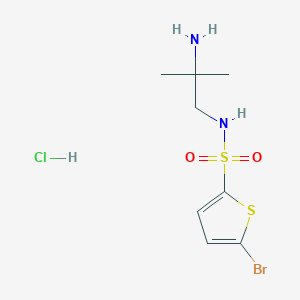 molecular formula C8H14BrClN2O2S2 B6661009 N-(2-amino-2-methylpropyl)-5-bromothiophene-2-sulfonamide;hydrochloride 