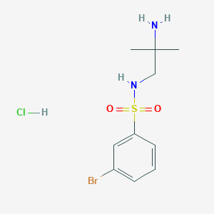 molecular formula C10H16BrClN2O2S B6661018 N-(2-amino-2-methylpropyl)-3-bromobenzenesulfonamide;hydrochloride 