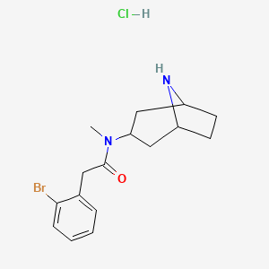 molecular formula C16H22BrClN2O B6661123 N-(8-azabicyclo[3.2.1]octan-3-yl)-2-(2-bromophenyl)-N-methylacetamide;hydrochloride 