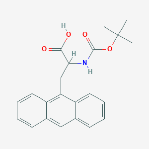 molecular formula C22H23NO4 B066613 3-anthracen-9-yl-2-[(2-methylpropan-2-yl)oxycarbonylamino]propanoic Acid CAS No. 190319-98-3