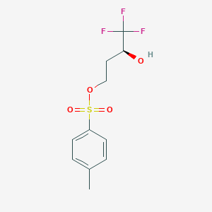 molecular formula C11H13F3O4S B066617 (3S)-4,4,4-Trifluoro-1-(4-methylbenzenesulfonate)-1,3-Butanediol CAS No. 176640-87-2