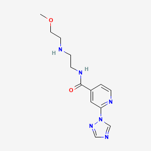 molecular formula C13H18N6O2 B6661916 N-[2-(2-methoxyethylamino)ethyl]-2-(1,2,4-triazol-1-yl)pyridine-4-carboxamide 
