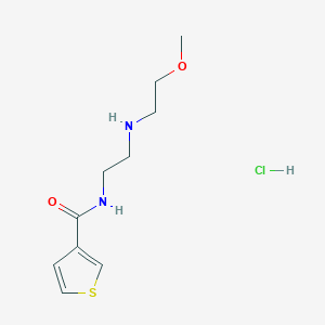 molecular formula C10H17ClN2O2S B6661937 N-[2-(2-methoxyethylamino)ethyl]thiophene-3-carboxamide;hydrochloride 