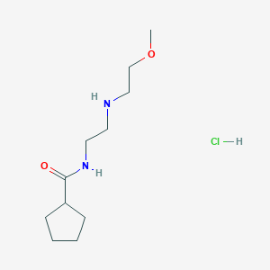 molecular formula C11H23ClN2O2 B6661962 N-[2-(2-methoxyethylamino)ethyl]cyclopentanecarboxamide;hydrochloride 