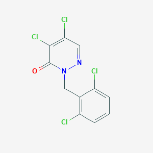 molecular formula C11H6Cl4N2O B066625 4,5-Dichloro-2-(2,6-dichlorobenzyl)-2,3-dihydropyridazin-3-one CAS No. 175135-43-0