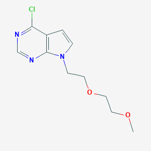 molecular formula C11H14ClN3O2 B066633 7-(2-(2-Methoxyethoxy)ethyl)-4-chloro-7h-pyrrolo[2,3-d]pyrimidine CAS No. 186519-96-0