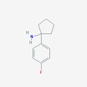 molecular formula C11H14FN B066639 1-(4-Fluorophenyl)cyclopentanamine CAS No. 160001-92-3