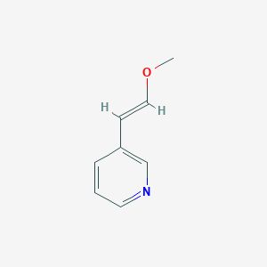 molecular formula C8H9NO B066641 Pyridine, 3-[(1E)-2-methoxyethenyl]-(9CI) CAS No. 162706-24-3