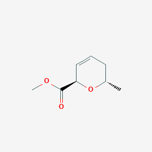 molecular formula C8H12O3 B066655 methyl (2S,6R)-2-methyl-3,6-dihydro-2H-pyran-6-carboxylate CAS No. 189386-90-1