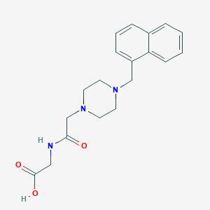 molecular formula C19H23N3O3 B6665997 2-[[2-[4-(Naphthalen-1-ylmethyl)piperazin-1-yl]acetyl]amino]acetic acid 