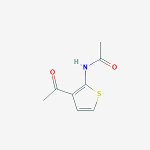 molecular formula C8H9NO2S B066661 N-(3-acetylthiophen-2-yl)acetamide CAS No. 175966-93-5