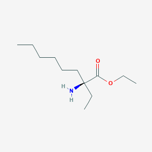 molecular formula C12H25NO2 B066665 (S)-2-Amino-2-ethyloctanoic acid ethyl ester CAS No. 164453-65-0