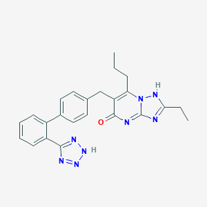 molecular formula C24H24N8O B066668 (1,2,4)Triazolo(1,5-a)pyrimidin-5(1H)-one, 2-ethyl-7-propyl-6-((2'-(1H-tetrazol-5-yl)(1,1'-biphenyl)-4-yl)methyl)- CAS No. 168152-74-7