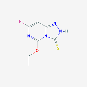 molecular formula C7H7FN4OS B066673 5-Ethoxy-7-fluoro-[1,2,4]triazolo[4,3-c]pyrimidine-3(2H)-thione CAS No. 166524-68-1
