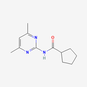 molecular formula C12H17N3O B6667394 N-(4,6-dimethylpyrimidin-2-yl)cyclopentanecarboxamide 