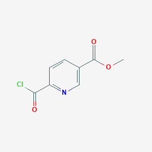 molecular formula C8H6ClNO3 B066680 Methyl 6-(chlorocarbonyl)nicotinate CAS No. 169124-35-0
