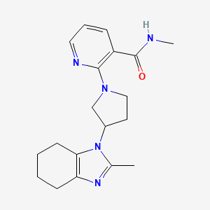 molecular formula C19H25N5O B6668805 N-methyl-2-[3-(2-methyl-4,5,6,7-tetrahydrobenzimidazol-1-yl)pyrrolidin-1-yl]pyridine-3-carboxamide 