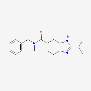molecular formula C19H25N3O B6669164 N-benzyl-N-methyl-2-propan-2-yl-4,5,6,7-tetrahydro-3H-benzimidazole-5-carboxamide 