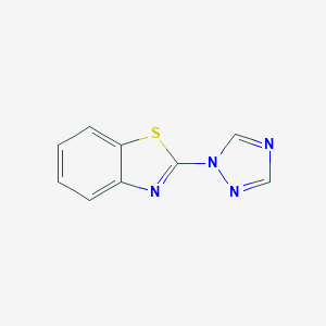 molecular formula C9H6N4S B066696 2-(1,2,4-Triazol-1-yl)-1,3-benzothiazole CAS No. 187653-47-0