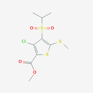 molecular formula C10H13ClO4S3 B066699 Methyl 3-chloro-4-(isopropylsulfonyl)-5-(methylthio)thiophene-2-carboxylate CAS No. 175202-12-7