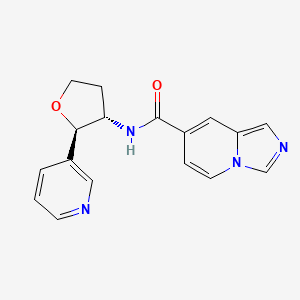 molecular formula C17H16N4O2 B6669940 N-[(2R,3S)-2-pyridin-3-yloxolan-3-yl]imidazo[1,5-a]pyridine-7-carboxamide 