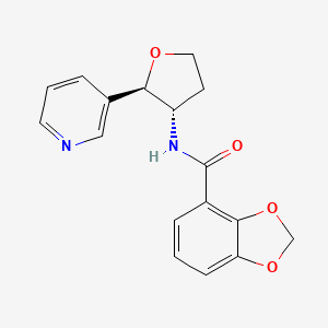 molecular formula C17H16N2O4 B6670025 N-[(2R,3S)-2-pyridin-3-yloxolan-3-yl]-1,3-benzodioxole-4-carboxamide 