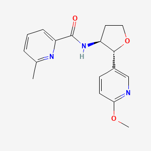molecular formula C17H19N3O3 B6670076 N-[(2R,3S)-2-(6-methoxypyridin-3-yl)oxolan-3-yl]-6-methylpyridine-2-carboxamide 