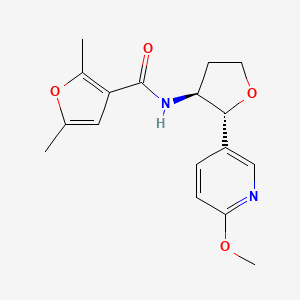 molecular formula C17H20N2O4 B6670081 N-[(2R,3S)-2-(6-methoxypyridin-3-yl)oxolan-3-yl]-2,5-dimethylfuran-3-carboxamide 