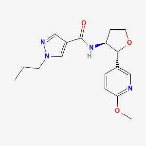 molecular formula C17H22N4O3 B6670108 N-[(2R,3S)-2-(6-methoxypyridin-3-yl)oxolan-3-yl]-1-propylpyrazole-4-carboxamide 