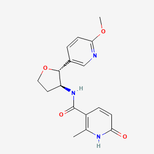 molecular formula C17H19N3O4 B6670127 N-[(2R,3S)-2-(6-methoxypyridin-3-yl)oxolan-3-yl]-2-methyl-6-oxo-1H-pyridine-3-carboxamide 