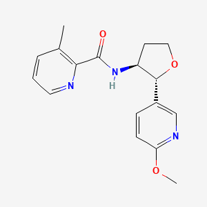 molecular formula C17H19N3O3 B6670157 N-[(2R,3S)-2-(6-methoxypyridin-3-yl)oxolan-3-yl]-3-methylpyridine-2-carboxamide 