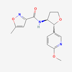 molecular formula C15H17N3O4 B6670190 N-[(2R,3S)-2-(6-methoxypyridin-3-yl)oxolan-3-yl]-5-methyl-1,2-oxazole-3-carboxamide 