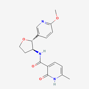 molecular formula C17H19N3O4 B6670193 N-[(2R,3S)-2-(6-methoxypyridin-3-yl)oxolan-3-yl]-6-methyl-2-oxo-1H-pyridine-3-carboxamide 