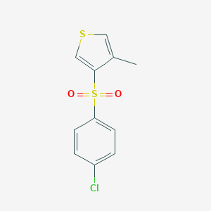 molecular formula C11H9ClO2S2 B066702 3-[(4-Chlorophenyl)sulfonyl]-4-methylthiophene CAS No. 175202-24-1