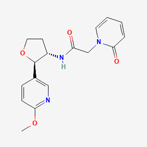 molecular formula C17H19N3O4 B6670269 N-[(2R,3S)-2-(6-methoxypyridin-3-yl)oxolan-3-yl]-2-(2-oxopyridin-1-yl)acetamide 