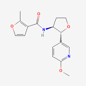molecular formula C16H18N2O4 B6670278 N-[(2R,3S)-2-(6-methoxypyridin-3-yl)oxolan-3-yl]-2-methylfuran-3-carboxamide 