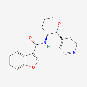 molecular formula C19H18N2O3 B6670467 N-[(2R,3S)-2-pyridin-4-yloxan-3-yl]-1-benzofuran-3-carboxamide 