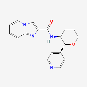 molecular formula C18H18N4O2 B6670511 N-[(2R,3S)-2-pyridin-4-yloxan-3-yl]imidazo[1,2-a]pyridine-2-carboxamide 
