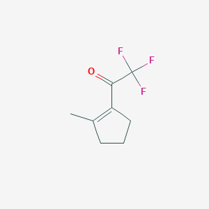 molecular formula C8H9F3O B066706 Ethanone, 2,2,2-trifluoro-1-(2-methyl-1-cyclopenten-1-yl)-(9CI) CAS No. 163882-71-1
