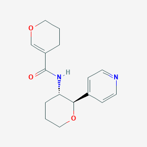molecular formula C16H20N2O3 B6670600 N-[(2R,3S)-2-pyridin-4-yloxan-3-yl]-3,4-dihydro-2H-pyran-5-carboxamide 