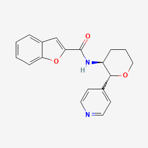 molecular formula C19H18N2O3 B6670621 N-[(2R,3S)-2-pyridin-4-yloxan-3-yl]-1-benzofuran-2-carboxamide 