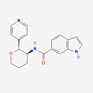 molecular formula C19H19N3O2 B6670657 N-[(2R,3S)-2-pyridin-4-yloxan-3-yl]-1H-indole-6-carboxamide 