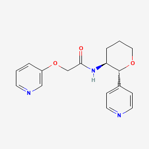 molecular formula C17H19N3O3 B6670705 N-[(2R,3S)-2-pyridin-4-yloxan-3-yl]-2-pyridin-3-yloxyacetamide 