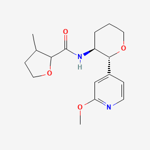 molecular formula C17H24N2O4 B6670711 N-[(2R,3S)-2-(2-methoxypyridin-4-yl)oxan-3-yl]-3-methyloxolane-2-carboxamide 