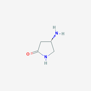 molecular formula C4H8N2O B066708 (S)-4-aminopyrrolidin-2-one CAS No. 160806-40-6