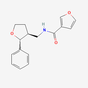 molecular formula C16H17NO3 B6670830 N-[[(2R,3S)-2-phenyloxolan-3-yl]methyl]furan-3-carboxamide 