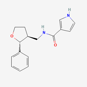 molecular formula C16H18N2O2 B6670899 N-[[(2R,3S)-2-phenyloxolan-3-yl]methyl]-1H-pyrrole-3-carboxamide 