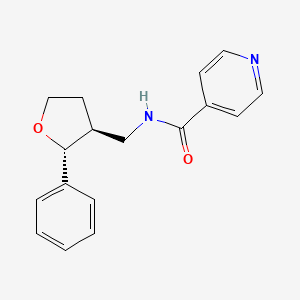 molecular formula C17H18N2O2 B6670924 N-[[(2R,3S)-2-phenyloxolan-3-yl]methyl]pyridine-4-carboxamide 
