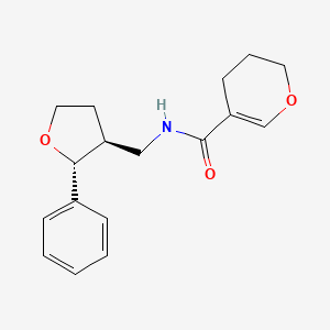 molecular formula C17H21NO3 B6670986 N-[[(2R,3S)-2-phenyloxolan-3-yl]methyl]-3,4-dihydro-2H-pyran-5-carboxamide 
